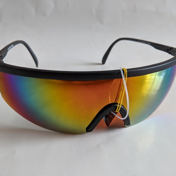 NWT True Vintage 90's Sports Blade semi-rimless 8 base wrap around sunglasses - Picture 1 of 3